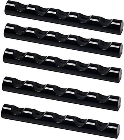 Beavorty Porte-Pinceaux à Ongles Support pour Stylo Nail de 5 Pièces 5 Compartiments Noir pour Organiser Vernis à Ongles et Outils de Nail Art Convient pour Salon de Manucure et Usage Personnel