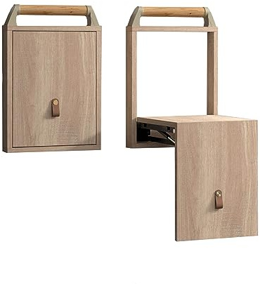 Wandmontierter Klappstuhl, An Der Wand Montierter Eingangshocker, Massivholz-Klapphocker, Stuhl, Schuhwechselhocker, Einziehbar, Zusammenklappbar, Belastung 150 Kg/330 Lb, für Eingangsbereich ( Color