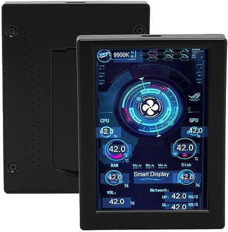 Annadue 3,5 Zoll Computer Temperaturmonitor, IPS USB Bildschirm Computer Temperaturanzeige, PC CPU RAM Datenmonitor, PC Sensorfeld für PC Computergehäuse Sekundärer Bildschirm