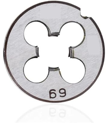 NURII 4 Stück Hartstahl-Rundmatrize aus legiertem Stahl, metrische Matrize for rechte Hand M2 M2,5 M3 M4 M5 M6 M7 M8 M9 M10 M12 M14 M15 M16 Matrize (Size : M12x1.0)