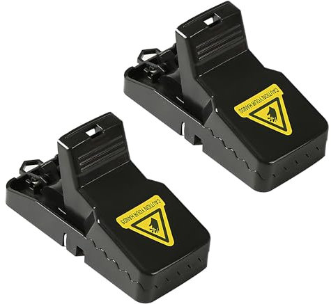 Effektive Hochleistungs-Mausefalle (2er-Pack) für Nagetier-Mausefallen im Innen- und Außenbereich, Wiederverwendbar, zur Reinigung Leicht Zerlegbar, Beste Mausefalle, die Nagetiere Sofort Tötet.