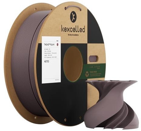 kexcelled PLA Matte Rauchiges Violett Filament 1,75mm +/-0,03mm, Matt Textur Finish Farbe, Ästhetische Materialien für FDM 3D Druck, 1kg Rolle Spule