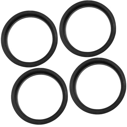 A ABSOPRO Radnaben-Zentrierringe Radsitz-Zentrierung 66,6 auf 57,1 mm 4 Stück Kunststoff Schwarz (Set aus 4 Stück)