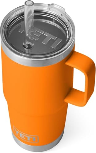 YETI Rambler Straw Mug, Stainless Steel Vacuum Insulated Mug with Straw Lid, King Crab, 25 oz (739 ml)