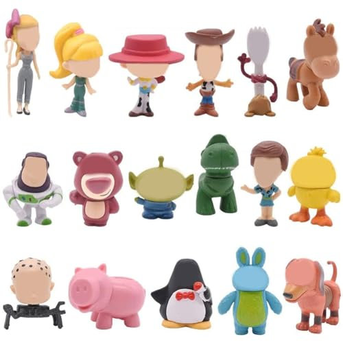 17PCS Cake Toppers - Animal Figures Set for Story Themed Parties & Birthdays