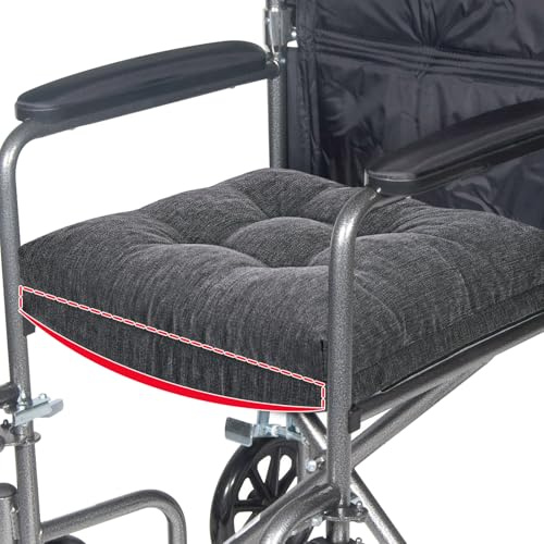 HAVARGO Wheelchair Cushion 18x16 Memory Foam Cushion for Wheelchair, Wheelchair Cushions for Seniors Patented Dual Layer Wheelchair Seat Cushions with Curved Bottom for Better Fit to Wheelchair Seat