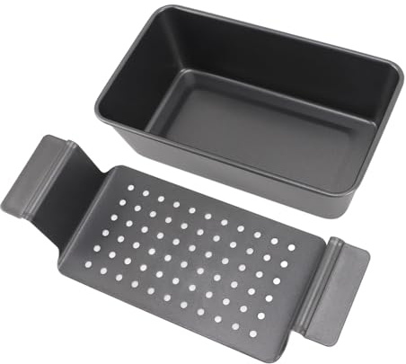 Jwthee Bakeware Meatloaf Nonstick Baking Loaf Pan,Meatloaf Pan with Drain Tray,Carbon Steel Baking Loaf Pan for Oven Baking Bread