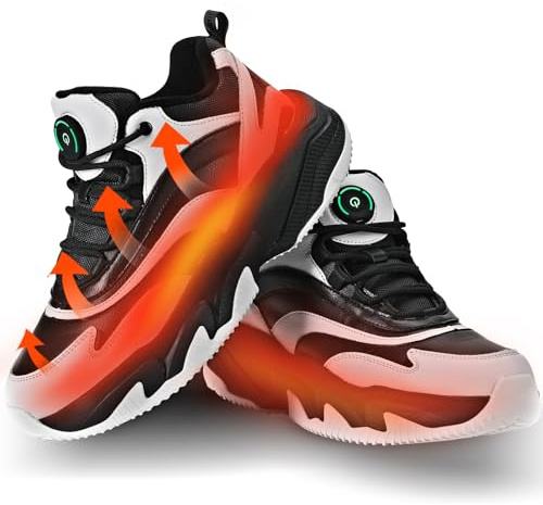 Scarpe sportive riscaldate ricaricabili tramite USB per uomo e donna, Scaldapiedi elettrico 3 impostazioni di temperatura, Scarponi da sci per viaggi invernali e alpinism (Grau, 37EU)