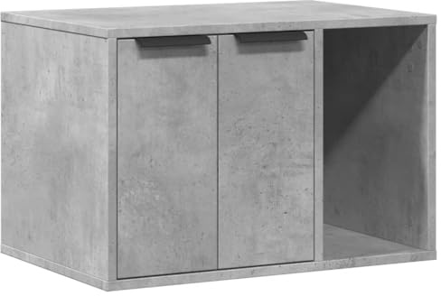 vidaXL Katzenklo Betongrau 60x40x40 cm Holzwerkstoff