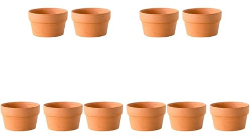 YARNOW 5 Juegos Maceta De Terracota Suculenta Suculentas Jardin Macetas De Terracota con Drenaje Maceteros Maceta De Cactus De Terracota Contenedor De Terracota Loza De Barro 2 Piezas * 5