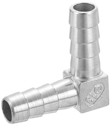 sourcing map Manguera de 13 mm, accesorio de tubería de 90 grados, acero inoxidable 304, adaptador de ángulo recto en L, accesorio de conexión de tubería para sistemas de vacío, conexiones