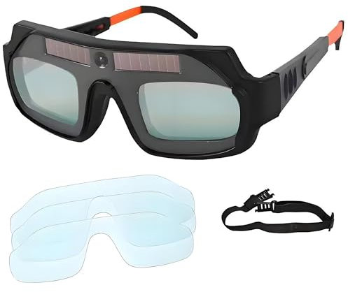 Occhiali per saldatura, occhiali oscuranti automatici, occhiali di saldatura di sicurezza, maschera per saldatore solare, protezione per gli occhi per saldatura elettrica, occhiali di protezione per