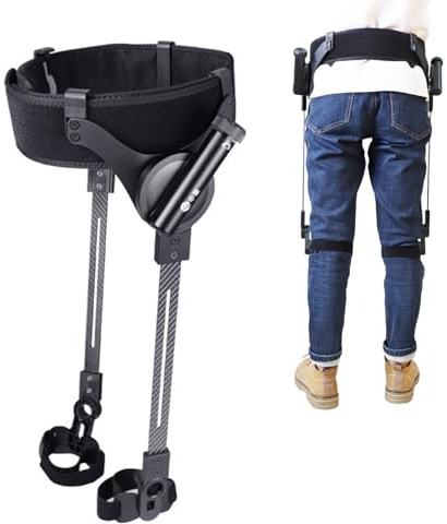 Gqudyi Assistenza agli Arti Inferiori Bionic Walking Aid,Allenamento per Camminare sulle Gambe Ausili,Regolazione della Forza a 3 Gradi,per Gli Anziani con Mobilità Ridotta (Doppio Gambe)(Size:s)