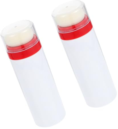 JOINPAYA 2 Stück Babypuderbehälter Puderquastenbox aus Kunststoff Große Kapazität für Babypuder Schonend für Babyhaut Weiß