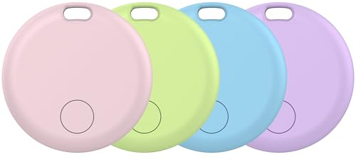 Tracker Tag Schlüsselfinder, Tracker Tag Kompatibel mit Apple Wo ist? APP (Nur iOS), Koffer Tracker für Taschen/Gepäck/Key, Batterielebensdauer EIN Jahr, IP67 wasserdicht (4er Pack)
