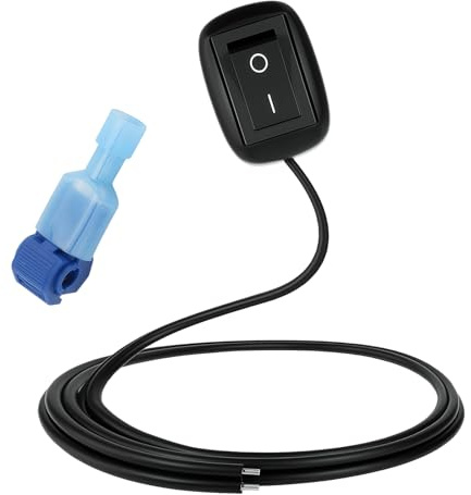 12V Kfz Schalter, Wasserdichter 12 Volt Wippschalter für Auto | Selbstklebender ON/OFF Druckknopfschalter, Universal Kippschalter für Nebelscheinwerfer, LED Lichtleiste in Van, SUV