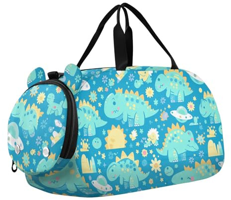 Bonita bolsa de lona infantil de dibujos animados con compartimento para zapatos, multifuncional, para deportes, durante la noche, para playa, natación, piscina, deportes