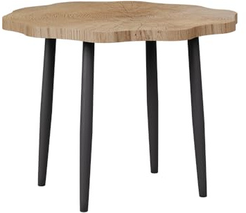 Vicco Couchtisch Ringo, Eiche, 60 x 60 cm | mit Ablagefläche zur Aufbewahrung von Zeitschriften