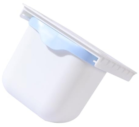 TOPPERFUN Cubo Basura Tipo Cajón Colgante para Escritorio y Cocina Diseño Estrecho Ahorra Espacio Contenedor Multiusos para Oficina y Hogar Almacenamiento Práctico bajo Mesa Color Azul
