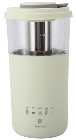 Luocute Machine à thé au Lait, 5 Modes pour café, Mousse de Lait, thé, Boissons DIY avec Agitation Automatique et Contrôle de la Température, Bouilloire électrique de Voyage Portable (Prise UE 220V)