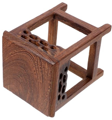 Toyvian Base in Legno Naturale per Esposizione Piante da Interno, Piedistallo per Vaso di Fiori Rustico Antiscivolo, Supporto Decorativo per Casa, Ufficio e Giardino