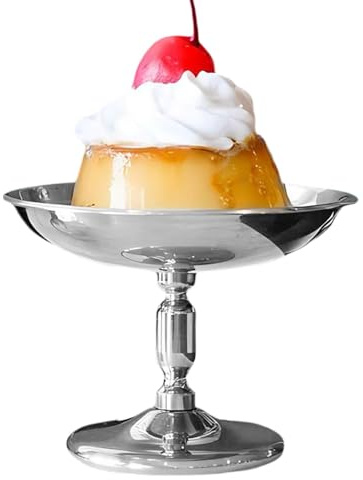 Generico Ciotole da dessert in acciaio inossidabile di alta qualità, eleganti calici da dessert, tazze per mousse con cucchiaio, supporto per contenitori di caramelle, set di per servire, ins