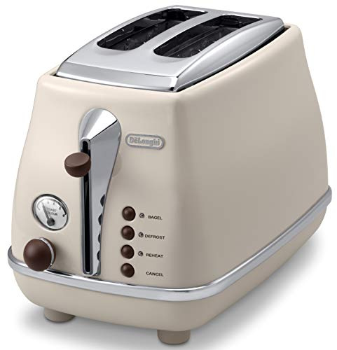 DeLonghi Pop-up toaster 「ICONA Vintage Collection」CTOV2003J-BG (Dolce Beige)【Japan Domestic genuine products】