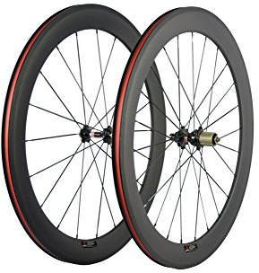 WINDBREAK BIKE 60mm Carbon Clincher Wheelset 23mm Matte Wheel with Basalt Braking Surface