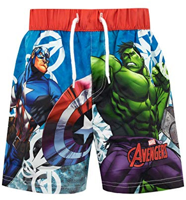 Marvel Pantaloncini da Bagno | Costume Nuoto Ragazzo Iron Man E Hulk | Costume Bagno E Boxer Mare Bambino | 3-4 Anni