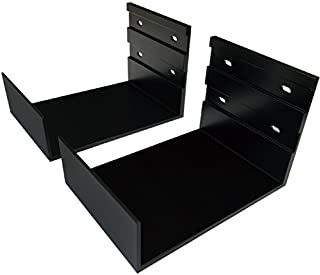 VIVIDSTORM Wall Brackets - Must Purchase with Our Screen for ElectricTension Floor Screen Wall Mount Set of Two - Black Color (Including 2 Brackets)