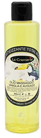 Olio Massaggio Vaniglia & Avocado - Elasticizzante, Idratante - La Cremerie - 200ml