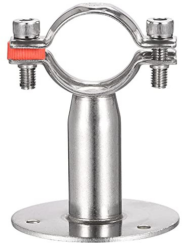 sourcing map Rohrschelle aus 304 Edelstahl Wand Decke Montage verstellbarer Rohrhalter für 38-40mm Rohr