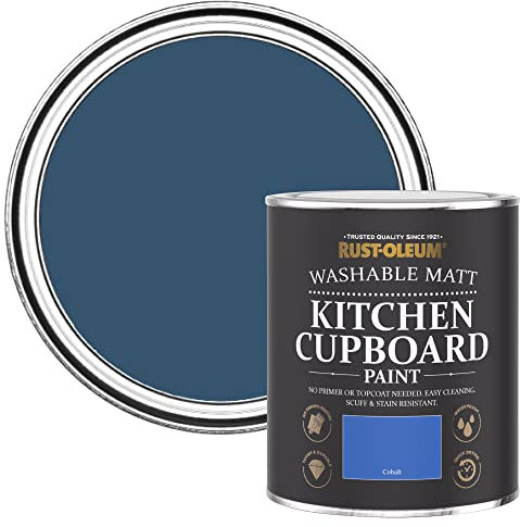 Rust-Oleum abwaschbare Küchenschrankfarbe in blau mit Matt Finish - Kobalt 750ML