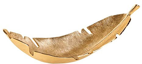 Riess Ambiente Design Deko Schale GOLD LEAF 62cm gold im Blatt Design Dekoschale Obstschale Wohnaccessoire