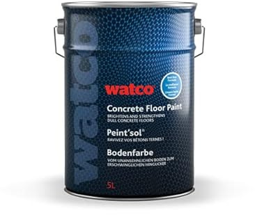 Watco Concrete Floor Paint - Easy to use pre-mixed for light traffic areas - Ideal for warehouses, garages and other concrete floors (RAL 7038 Light Grey)