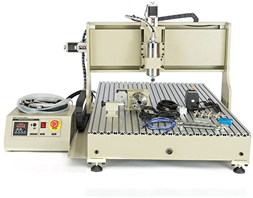 WSIKGHU Graviermaschine für Metall, 2200W 4 Achse 6090 CNC Router Fräse Fräsmaschine Portalfräse Graviermaschine USB Router Graviermaschine FräSer Fräsmaschine Kit