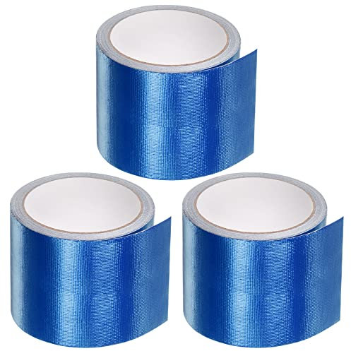 sourcing map 3 Stück Tuch Reparatur Plane Band 3.15 x24.6ft Universal Wasserdichte Markise Reparatur Band für Handwerk Heimwerker im Freien Zelt Blau