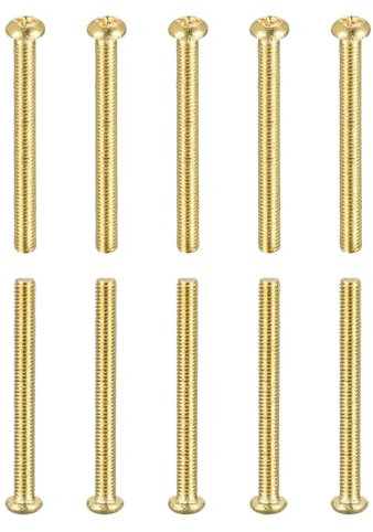 DTGN M3X30mm(DxL) Laiton Phillips Machine Vis - 20Paquet - Bien pour Machines Industrie - Poêle Tête Fixation Vis - Laiton Ton