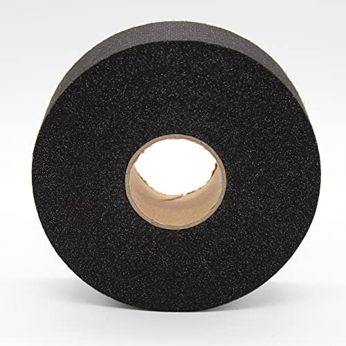 JPstraps Stoffband zum Aufbügeln, 100 m x 33 mm, einseitig, nicht gewebter Klebestreifen zum Nähen, Quilten, Reparieren von Vorhängen, Kleidern (schwarz)