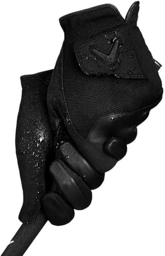 Callaway Golf-Regenhandschuhe, Größe M, Schwarz, 1 Paar