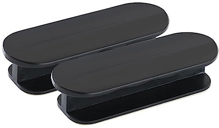 LJFEA 2 Stück Balkontürgriff, Türknauf Türgriff, Selbstklebende Türgriffe, Schrankgriffe, Türgriff Balkontür Außen, Kunststoff Möbelgriff Glastür Fenstergriff, Schwarz