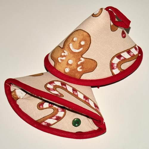 Memora Set Da 2 Presine Da Cucina a Cappuccio Varie Fantasie Made in Italy (Natale)