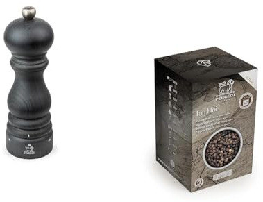PEUGEOT - Moulin à Poivre Paris u'Select 18 cm+Sélection Epices - Poivre Noir du Vietnam - Poivre Tan Hoi - Origine Vietnam - Innovation Sachets Fraîcheur Triple Protection