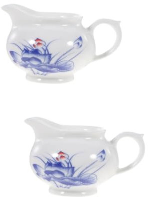 PRETYZOOM 2st Soßentopf Aus Keramik Soßenschüssel Gießen Kaffeespender Mini-Container Gewürzspender Isolierte Sauciere Mit Deckel Frechere Boote Milchkrug Blaues Und Weißes Porzellan Tee Set