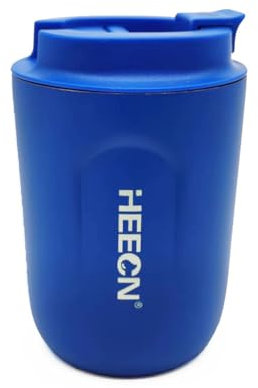 HEECN® Palm -Taza térmica de doble pared de acero inoxidable, con aislamiento al vacío, MINI Taza térmica portátil, sin fugas, sin BPA (azul)