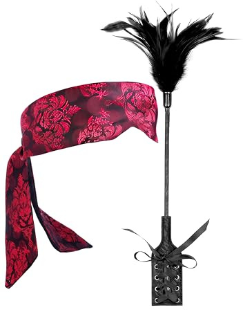 Adult Feather Tickler 16 Sex Blindfold for Adults Couples Satin Mask 59 Romantic Spanking Toys BDSM SM Starter Kit Bondage Kit Eye Silk Mask Faux Leather Tickler