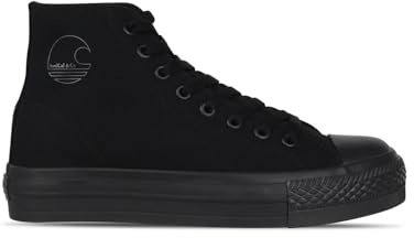 Soul Cal Womens Canvas High Top Platform Trainers Black/Black 5 (38)