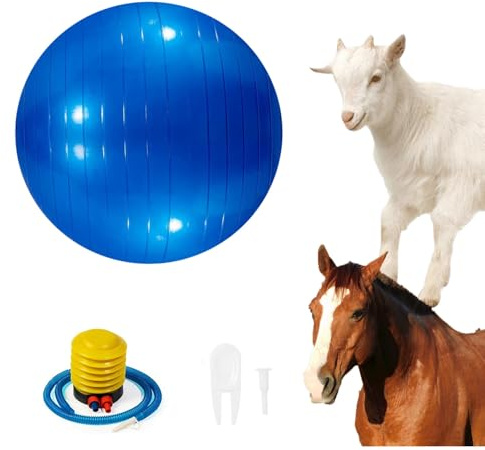 WoYous Palla di cavallo, giocattolo per animali domestici, capra, palla di agnello, giocattolo per cani, allenamento con pompa per animali domestici, cani, capre, cavalli, per giocare in