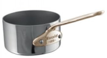 Mauviel M'Minis Edelstahl-Saucenpfanne mit Messinggriff, 8,9 cm, hergestellt in Frankreich