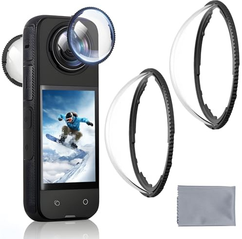 Sangcca X4 Protezione Dell'obiettivo Compatibile con Insta360 X4 Protezioni Lenti Standard, Fotocamera Antigraffio Rivestimento Ottico Alta trasparenza Lens Antigraffio Protezioni
